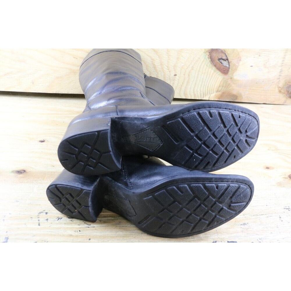 Born Boots Womens 6.5 Black Leather Riding Zip Equestrian Tall - Picture 5 of 6